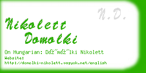 nikolett domolki business card